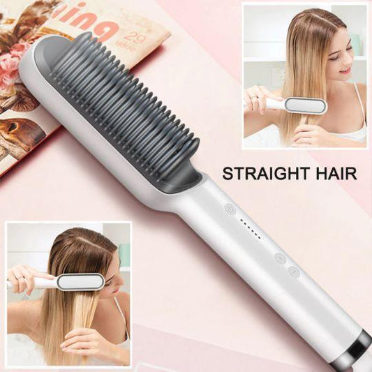 5-Level Heat Hair Straightening & Curling Brush